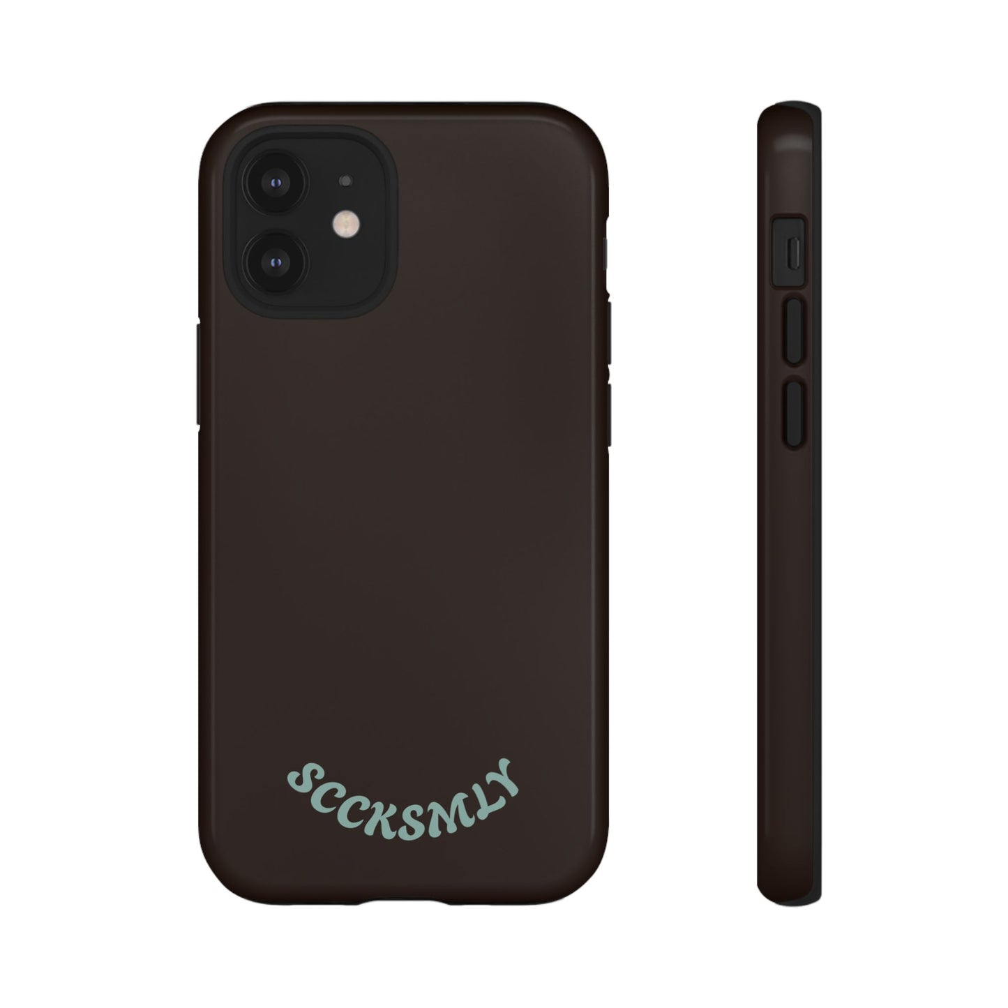 SOLID Espresso Mint Tough Phone Case for Apple