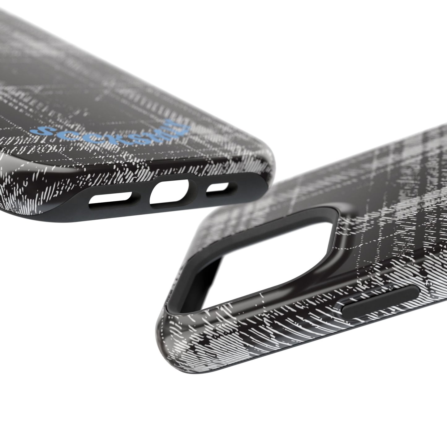 Smoky Grungy Plaid Phone Case for Apple