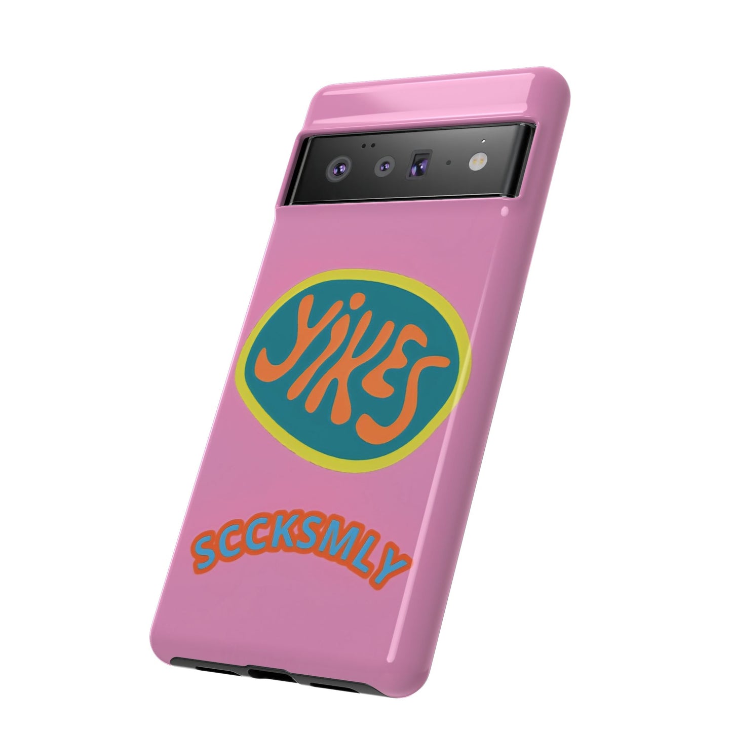 Pink "YIKES" Tough Phone Case for Google Pixel