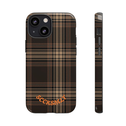 Brown Bread Plaid Tough Phone Case for Apple