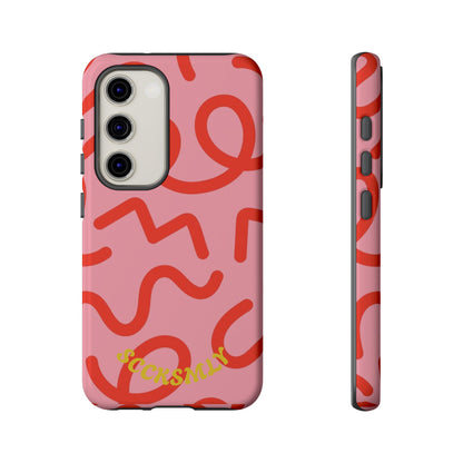 Red Candy Swirls Tough Phone Case for Samsung