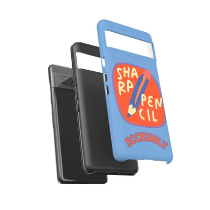 Blue "SHARPEN PENCIL" Tough Phone Case for Google Pixel