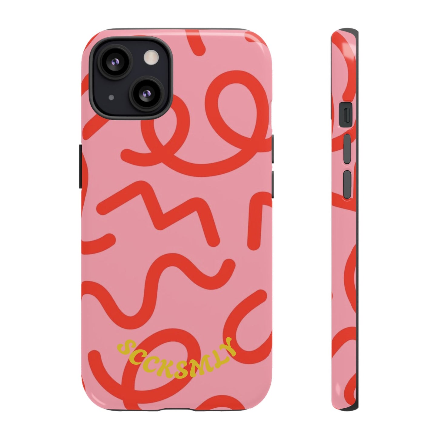 Red Candy Swirls Tough Case for Apple