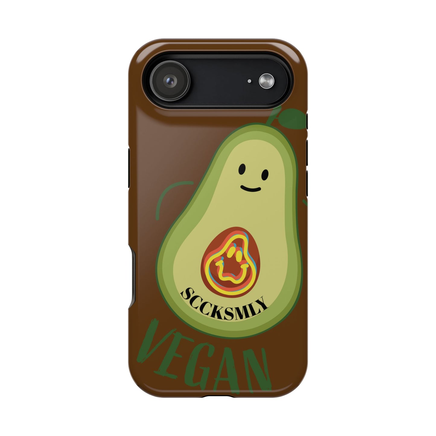 Playful Vegan Avocado Tough Phone Case Apple