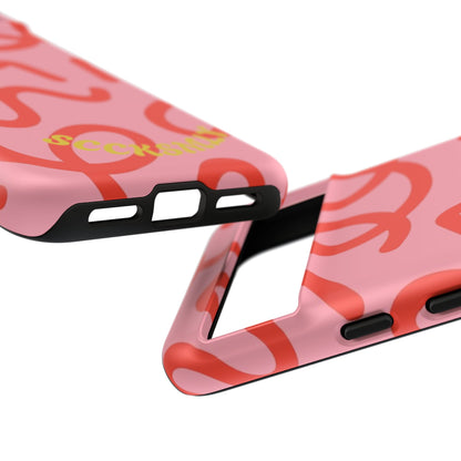 Red Candy Swirls Tough Phone Case for Google