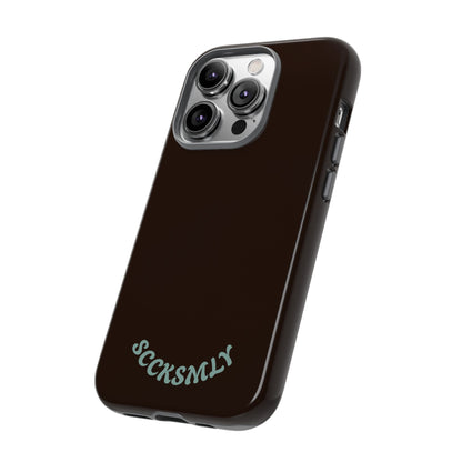 SOLID Espresso Mint Tough Phone Case for Apple