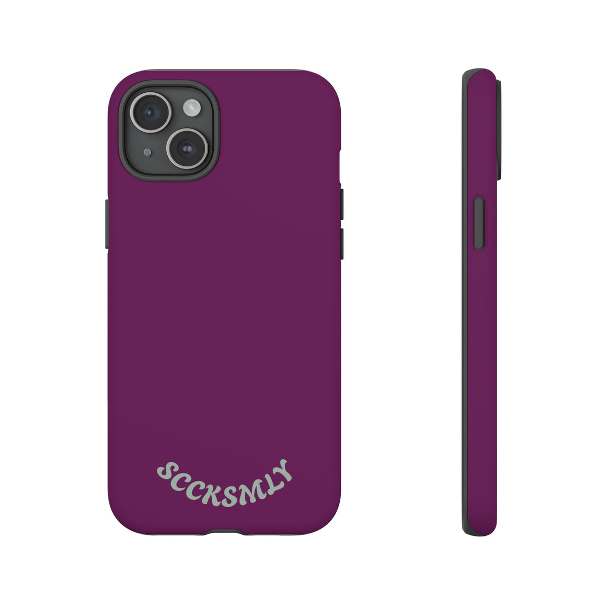 SOLID Amethyst Matte Tough Phone Case for Apple