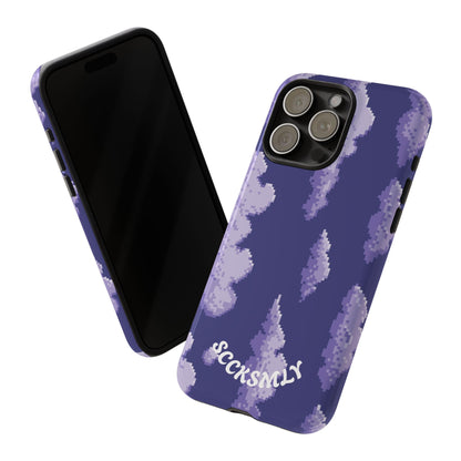 Lilac Pixel Cloud Tough Phone Case for Apple