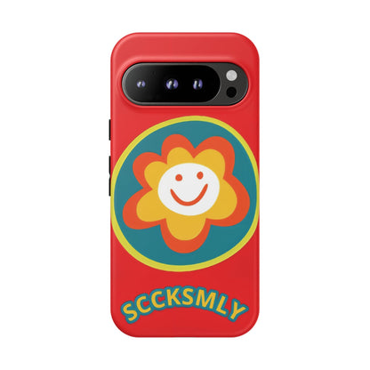 Red "SUNSHINE SMILE" Tough Phone Case for Google Pixel