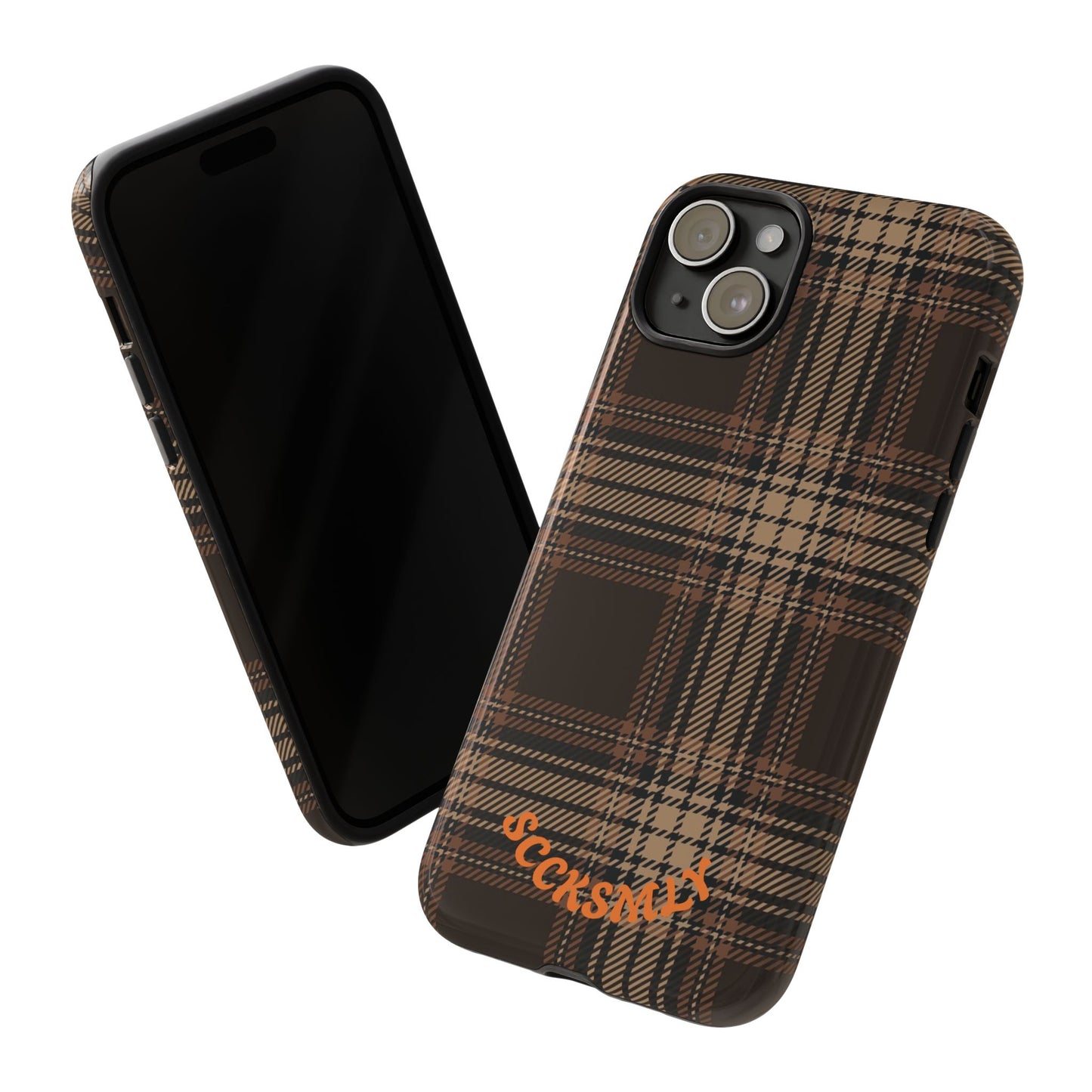 Brown Bread Plaid Tough Phone Case for Apple