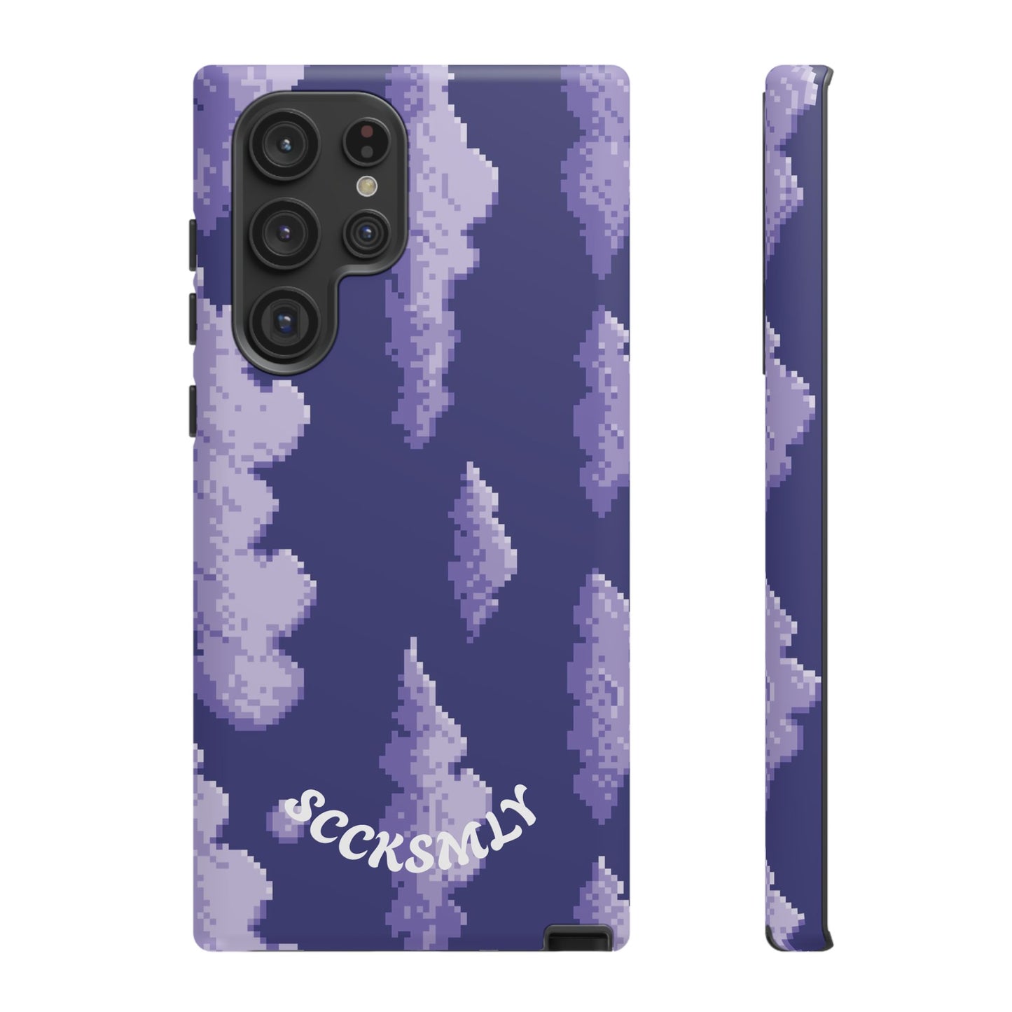 Lilac Pixel Cloud Tough Phone Case for Samsung
