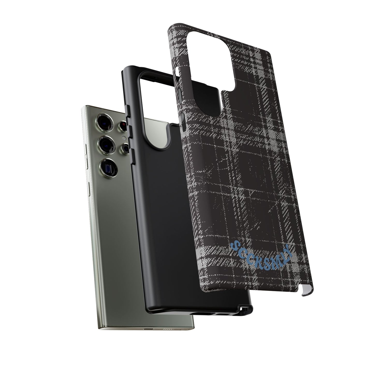 Smoky Grungy Plaid Phone Case for Samsung
