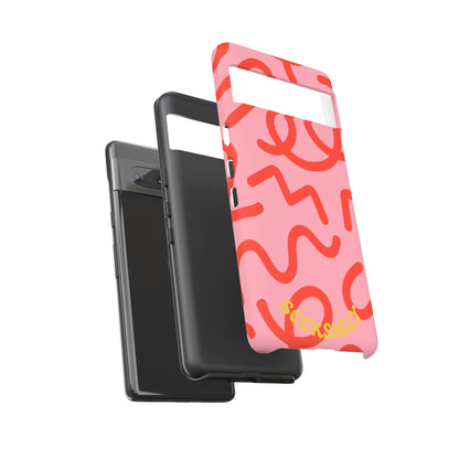 Red Candy Swirls Tough Phone Case for Google