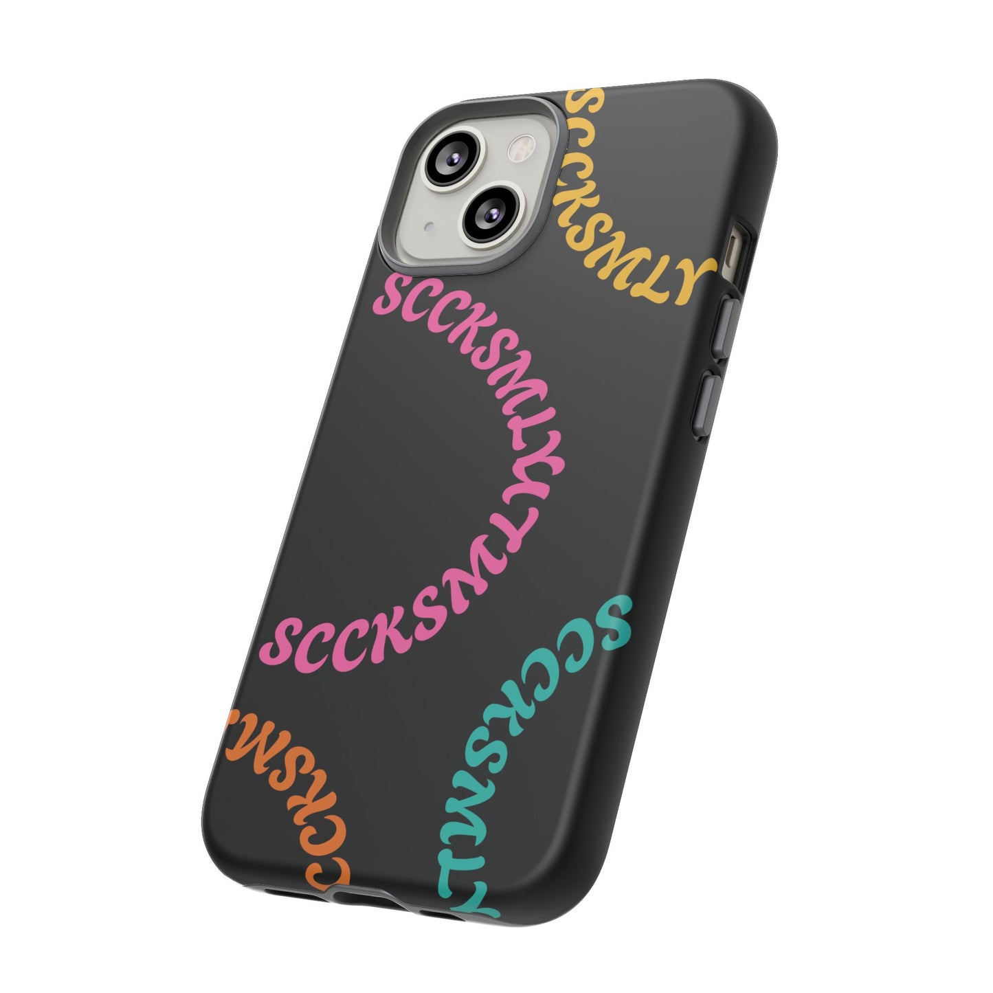 Y2K Wavy Script Tough Case for Apple- Black