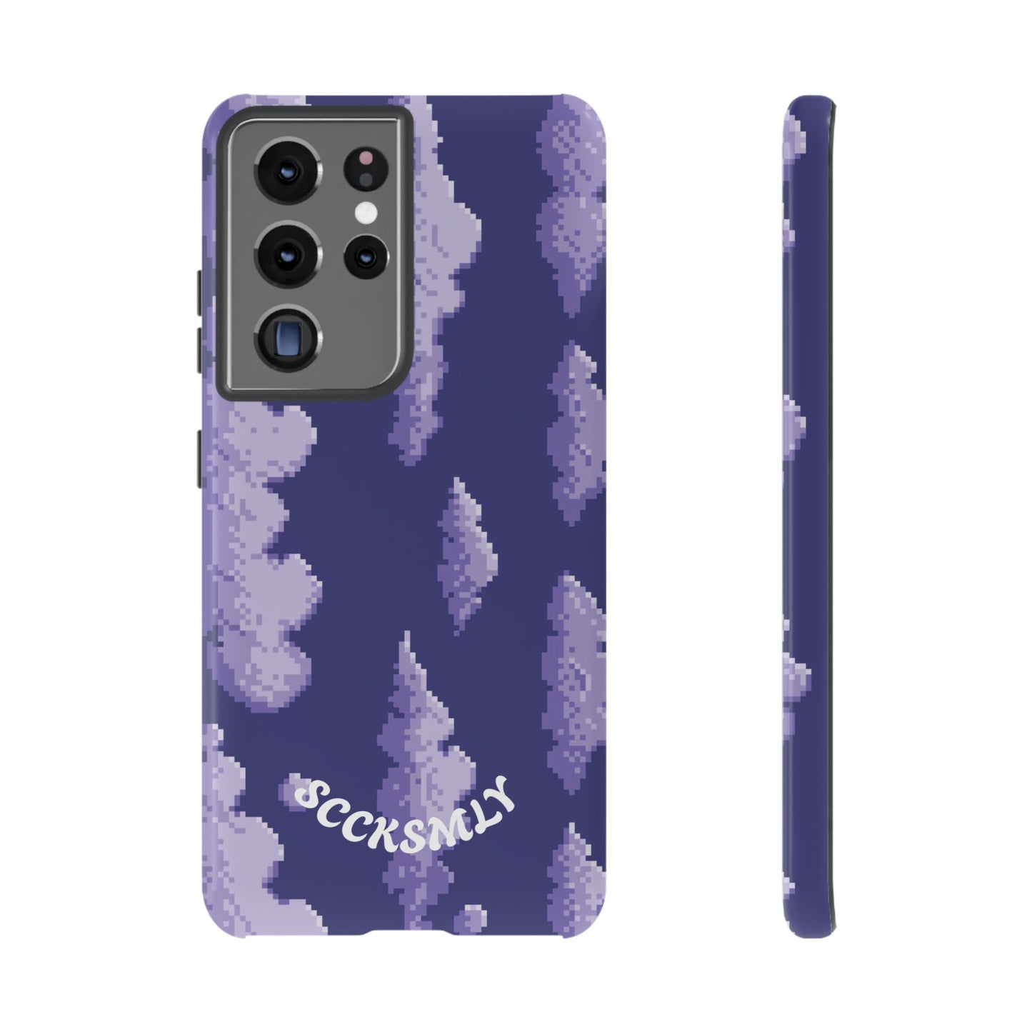 Lilac Pixel Cloud Tough Phone Case for Samsung