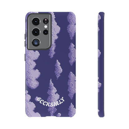 Lilac Pixel Cloud Tough Phone Case for Samsung
