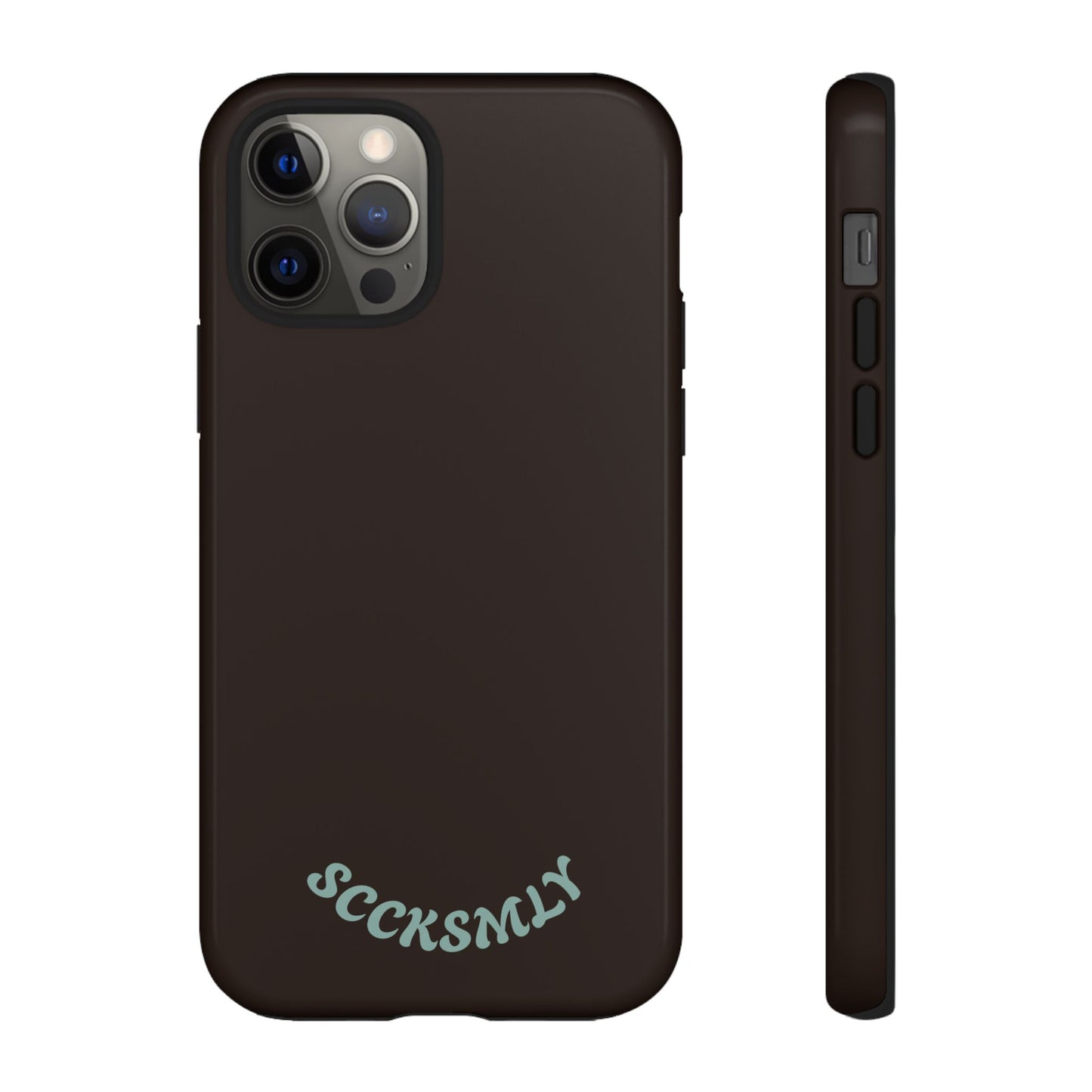 SOLID Espresso Mint Tough Phone Case for Apple