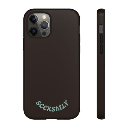 SOLID Espresso Mint Tough Phone Case for Apple
