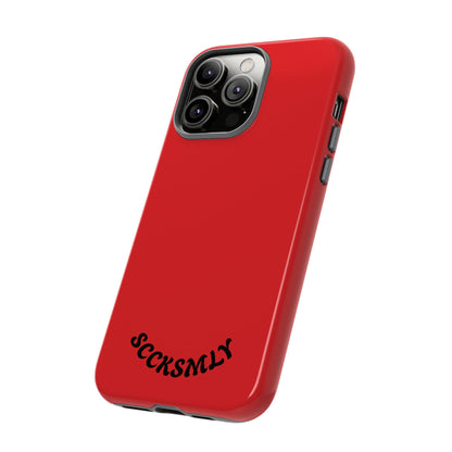 SOLID Screaming Red Tough Case for Apple