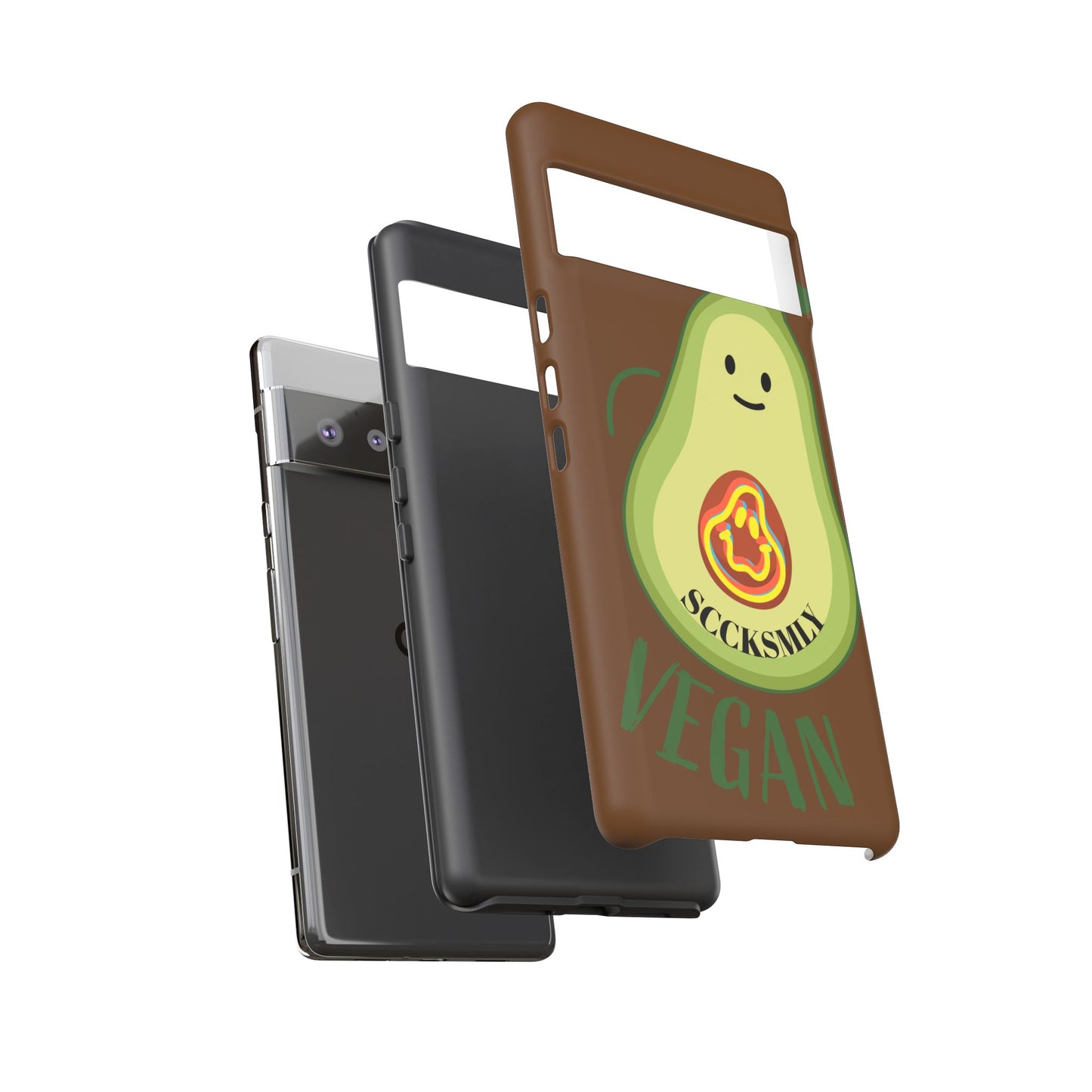 Playful Vegan Avocado Phone Case for Google Pixel