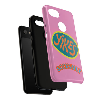 Pink "YIKES" Tough Phone Case for Google Pixel
