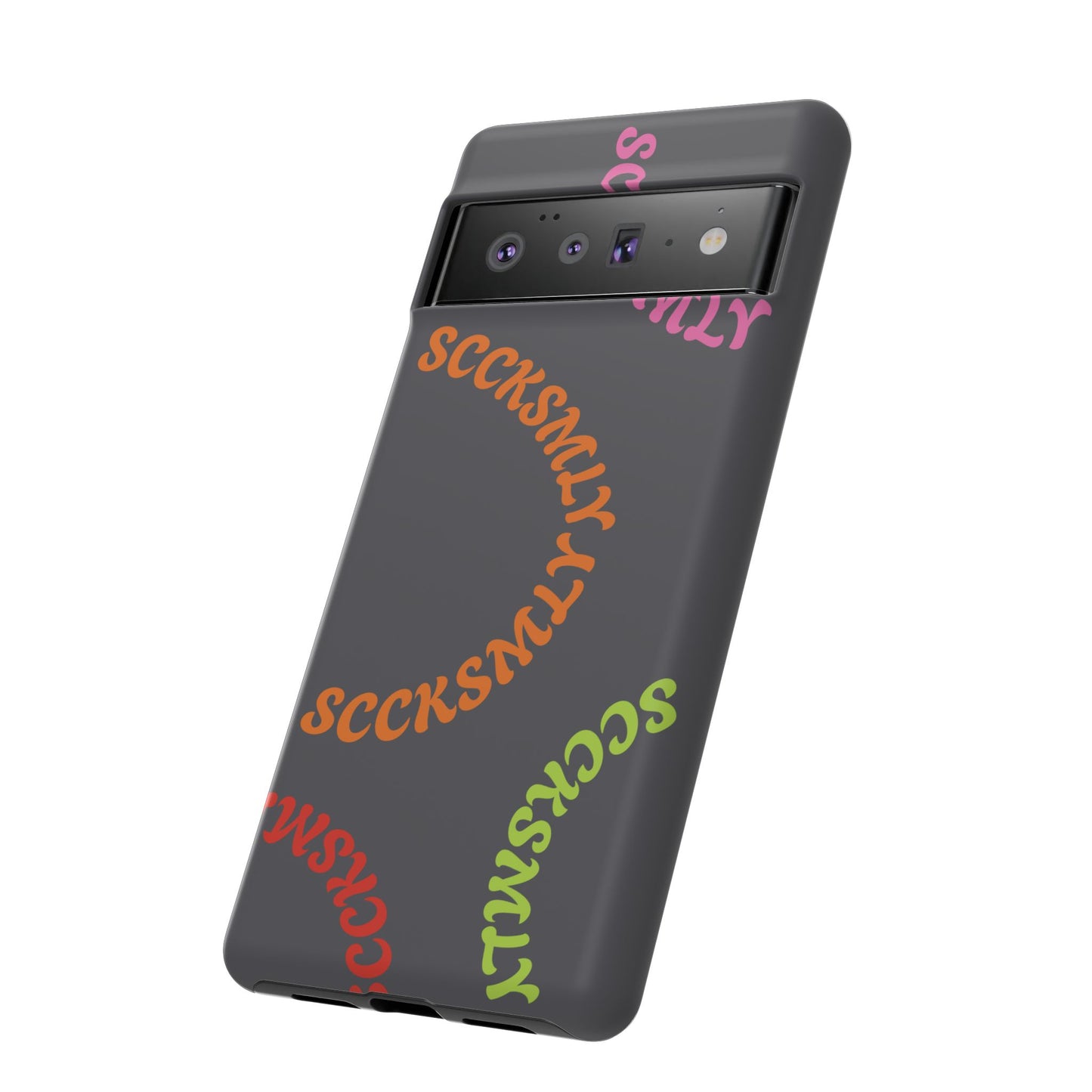 Y2K Wavy Script Tough Case for Google Pixel- Gray