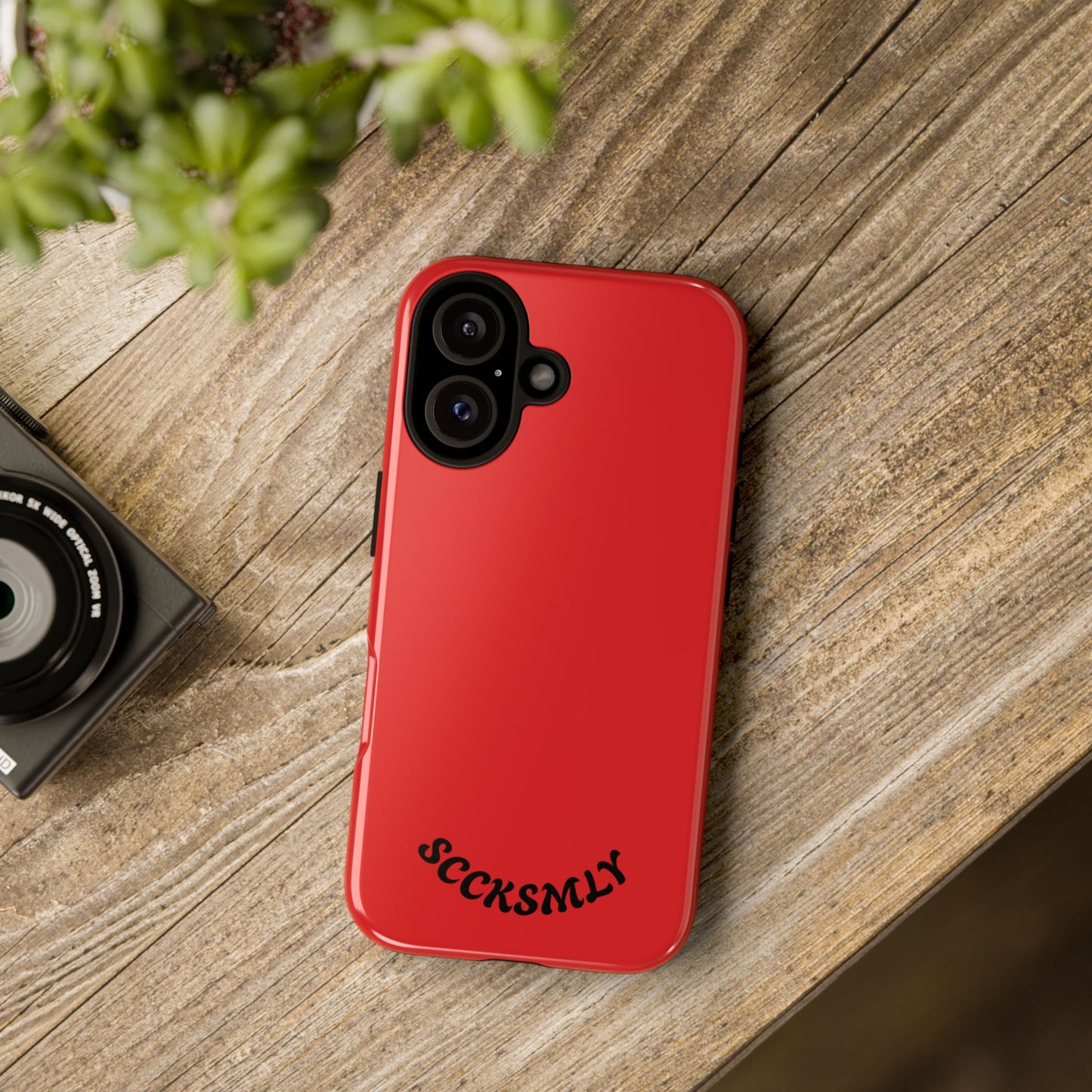SOLID Screaming Red Tough Case for Apple
