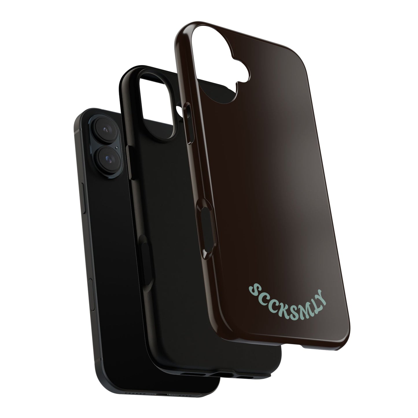 SOLID Espresso Mint Tough Phone Case for Apple