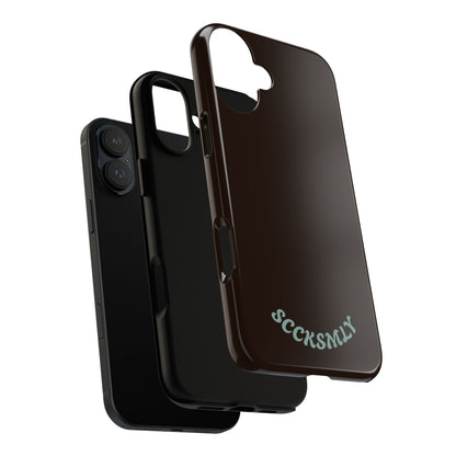 SOLID Espresso Mint Tough Phone Case for Apple