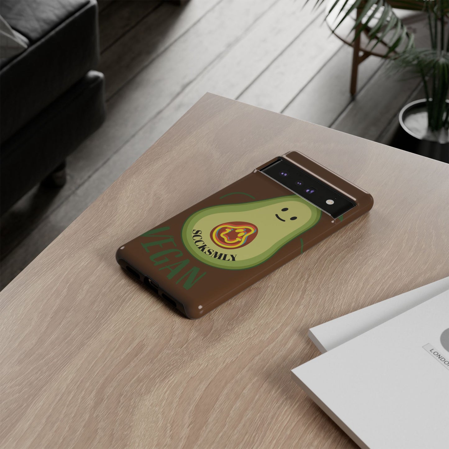 Playful Vegan Avocado Phone Case for Google Pixel