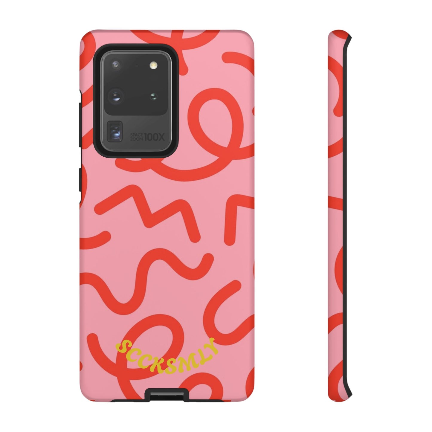 Red Candy Swirls Tough Phone Case for Samsung