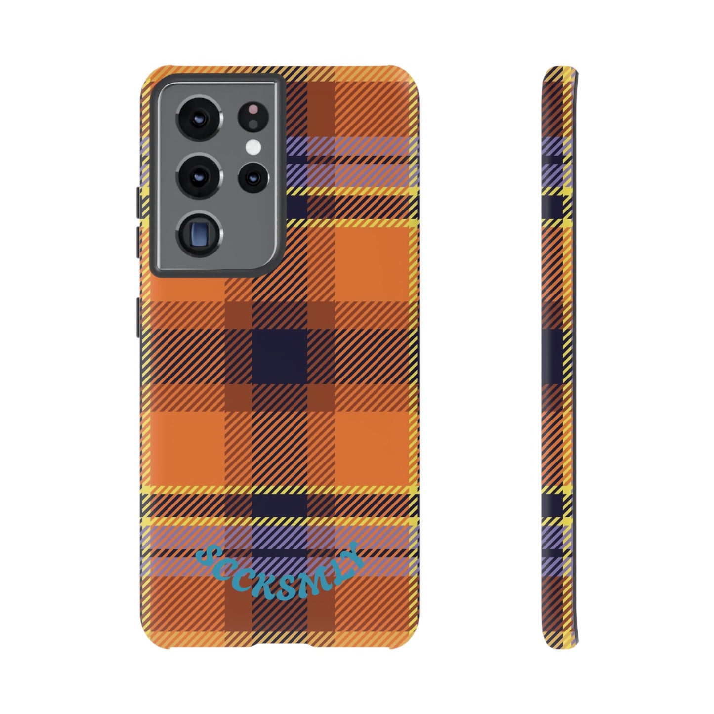 Orange Sickle Plaid Phone Case for Samsung