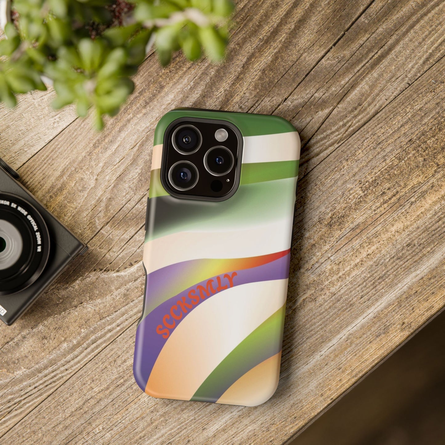 Green Waves Phone Case for Apple
