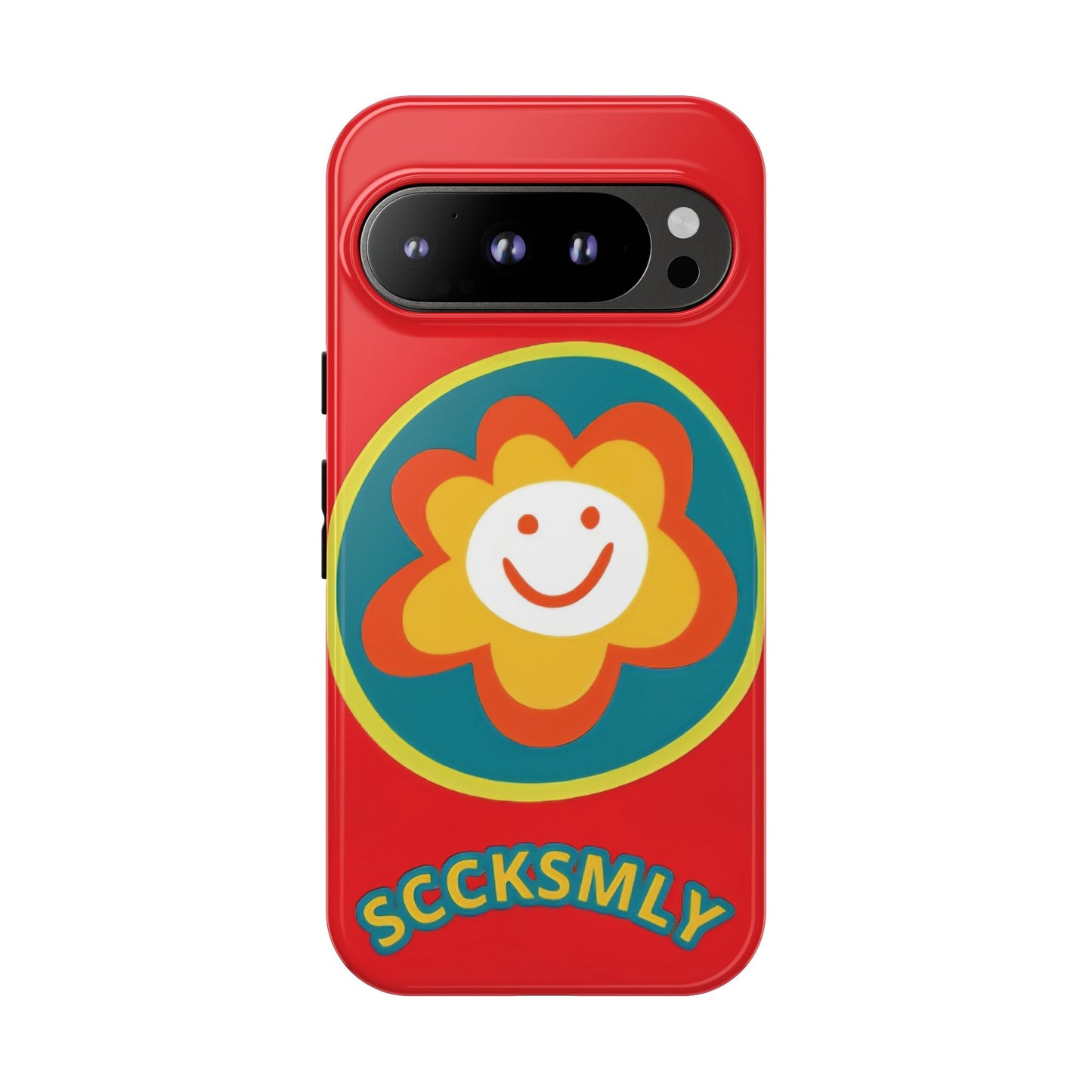 Red "SUNSHINE SMILE" Tough Phone Case for Google Pixel