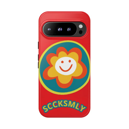 Red "SUNSHINE SMILE" Tough Phone Case for Google Pixel