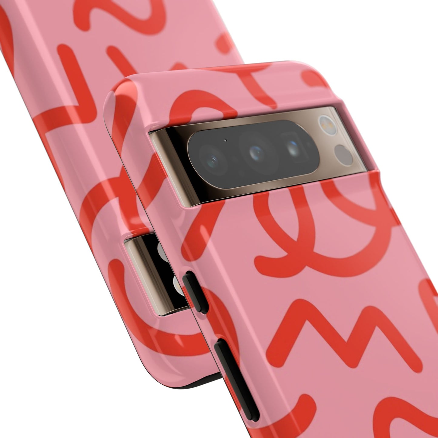 Red Candy Swirls Tough Phone Case for Google
