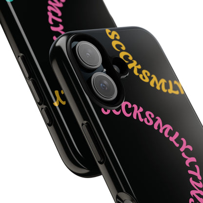 Y2K Wavy Script Tough Case for Apple- Black