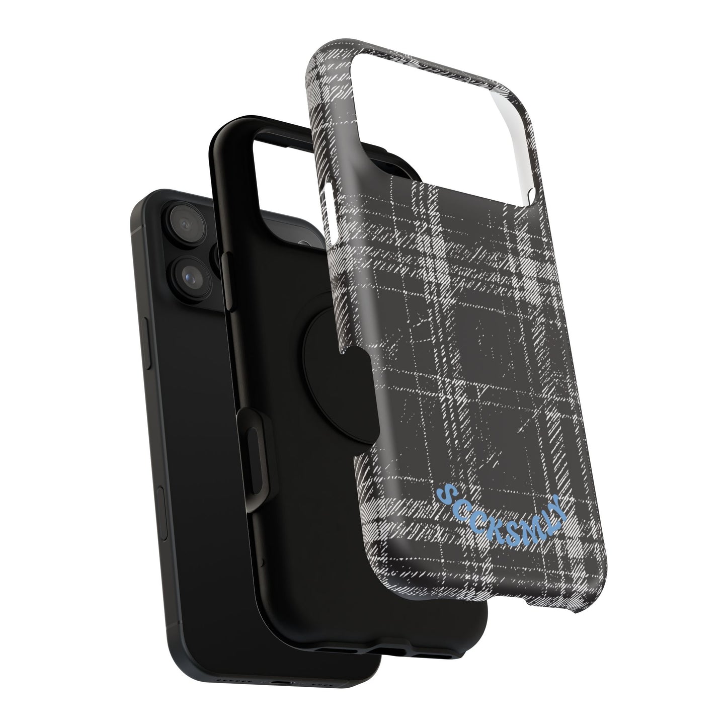 Smoky Grungy Plaid Phone Case for Apple