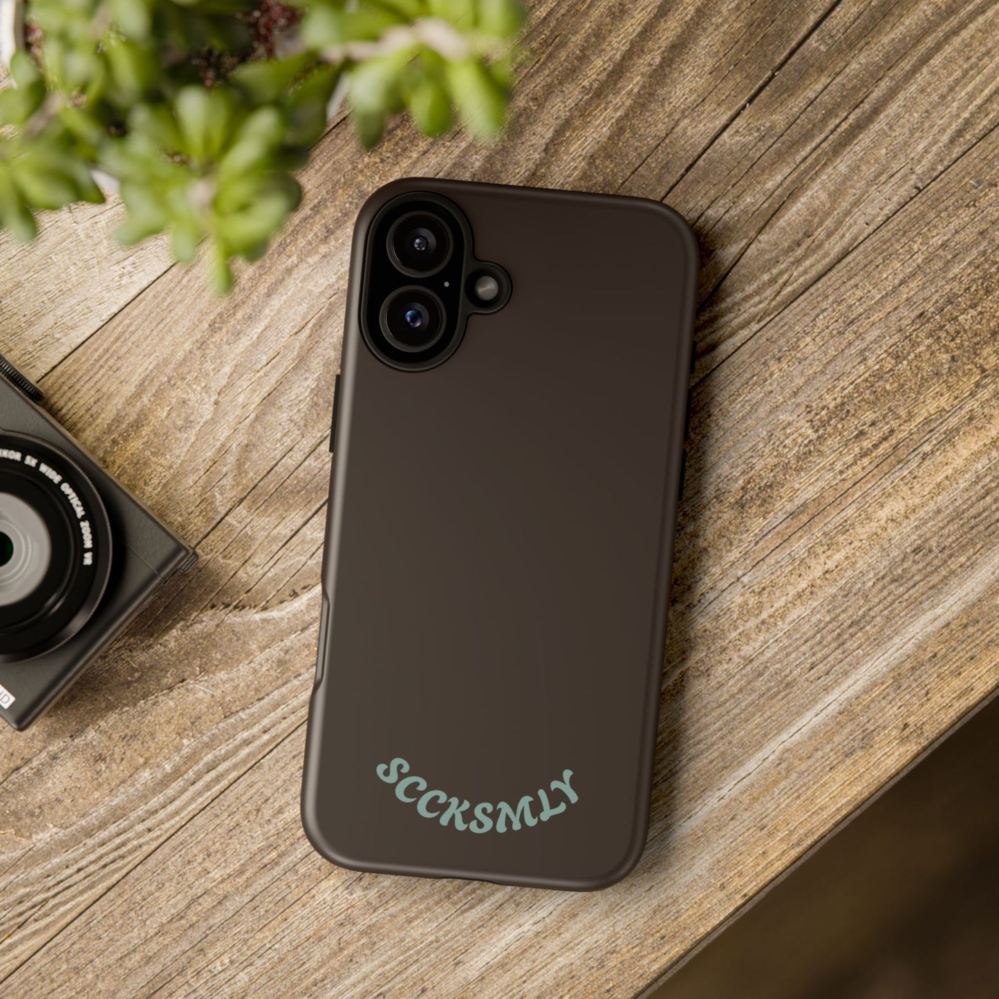 SOLID Espresso Mint Tough Phone Case for Apple