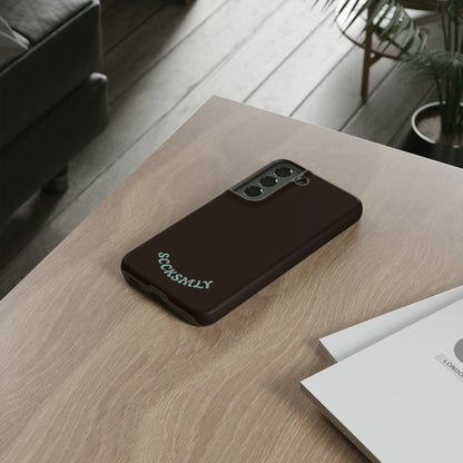 SOLID Espresso Mint Tough Phone Case for Samsung