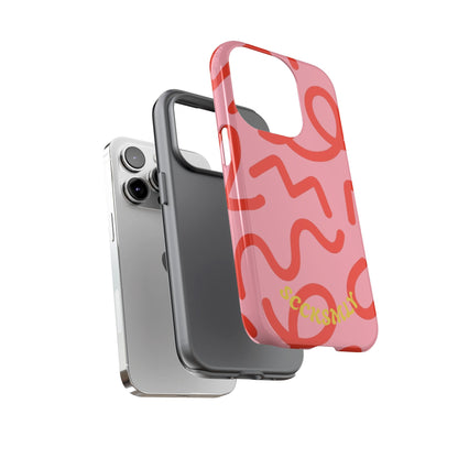 Red Candy Swirls Tough Case for Apple