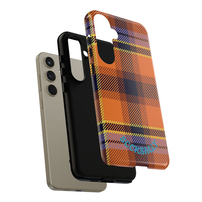 Orange Sickle Plaid Phone Case for Samsung