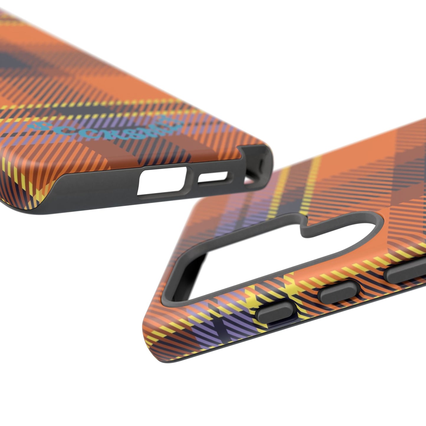 Orange Sickle Plaid Phone Case for Samsung