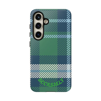 Earth and Sky Plaid Tough Phone Case for Samsung