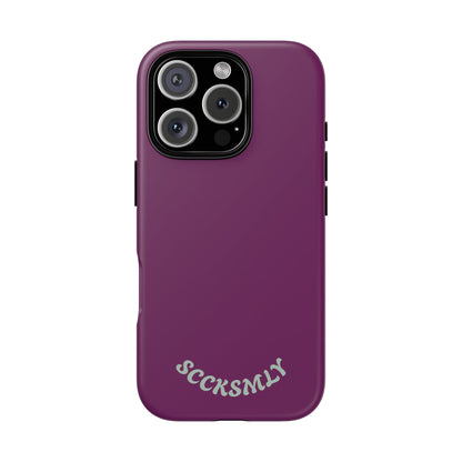 SOLID Amethyst Matte Tough Phone Case for Apple