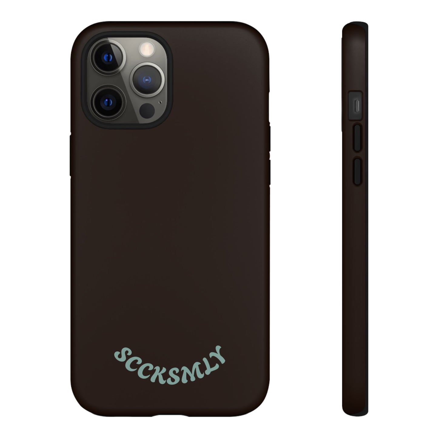 SOLID Espresso Mint Tough Phone Case for Apple