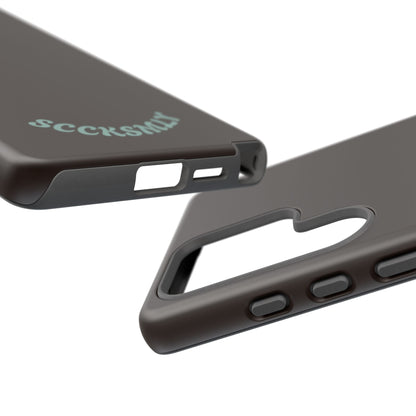 SOLID Espresso Mint Tough Phone Case for Samsung