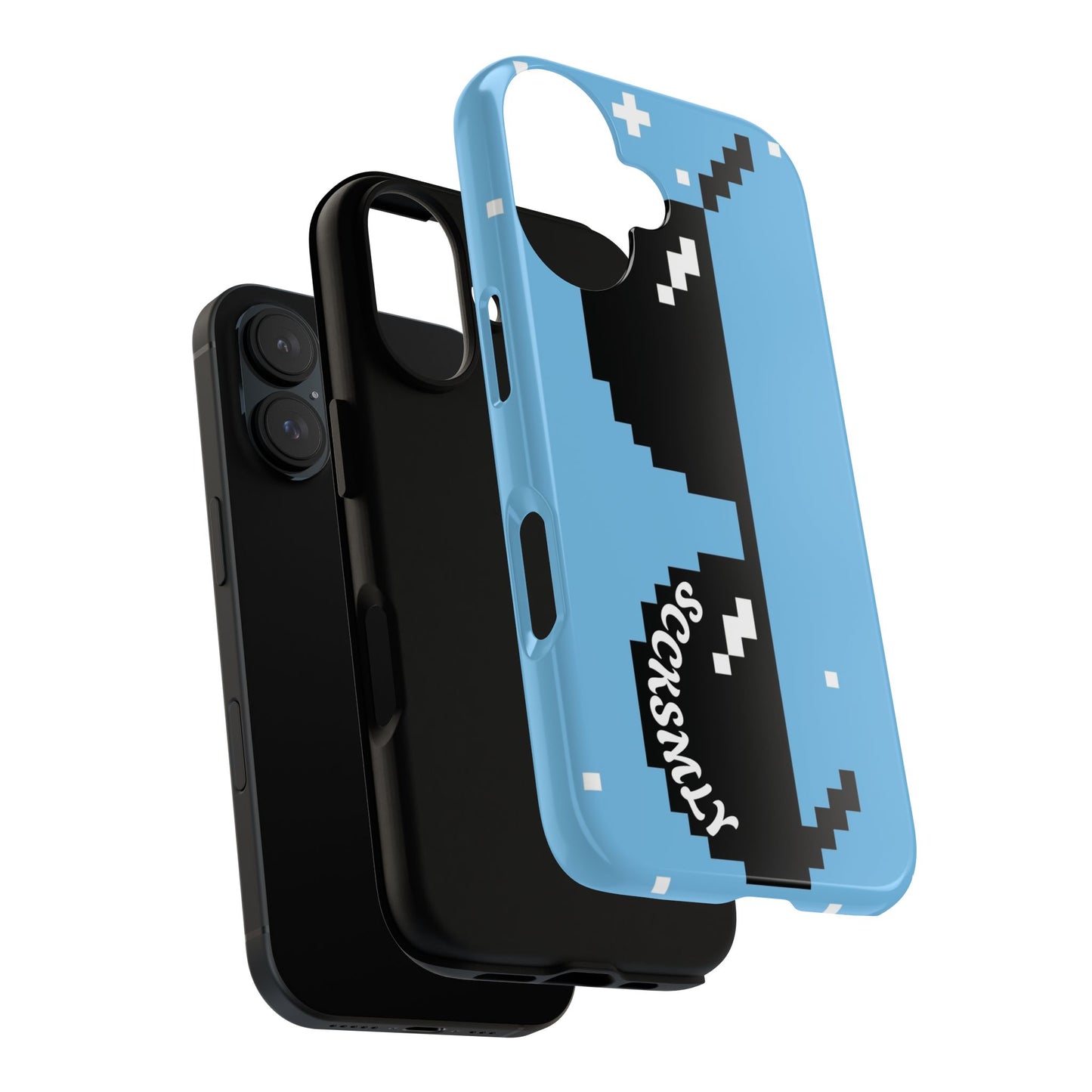 Pixel Glass Tough Phone Case for Apple