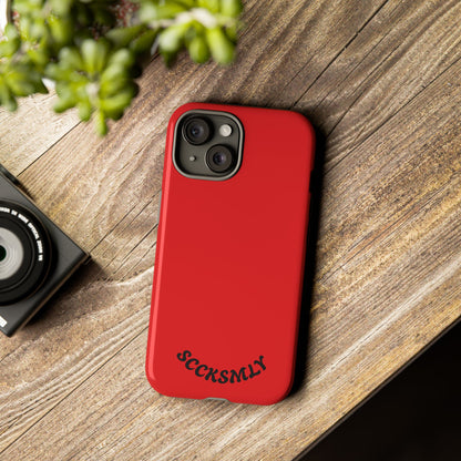 SOLID Screaming Red Tough Case for Apple