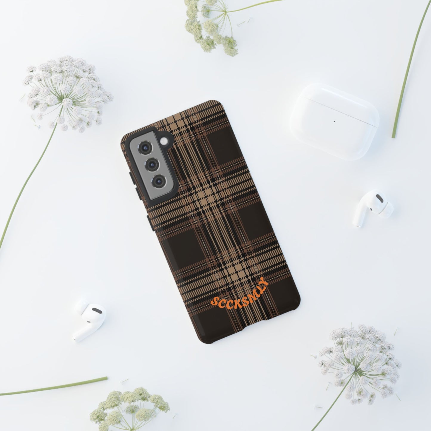 Brown Bread Plaid Tough Phone Case Samsung